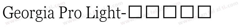 Georgia Pro Light字体转换